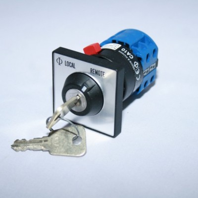 KHÓA CHUYỂN MẠCH, 2 VỊ TRÍ 1-2, KHÔNG CÓ VỊ TRÍ OFF, 2P, CÓ CHÌA KHÓA